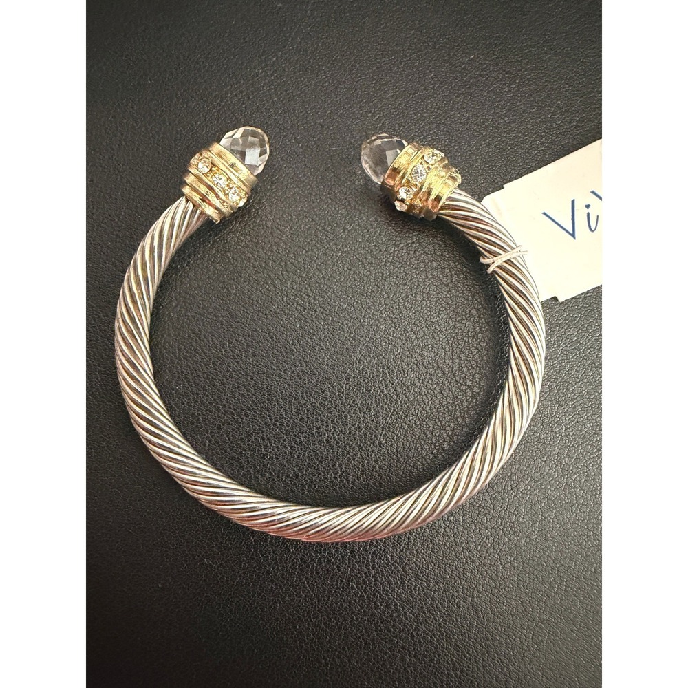 Cuff Bracelet Silver Tone Gold Tone Rhinestone ViVi